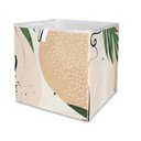 Béžový úložný box z mikrovlákna Butter Kings Abstract Dark, 32 l