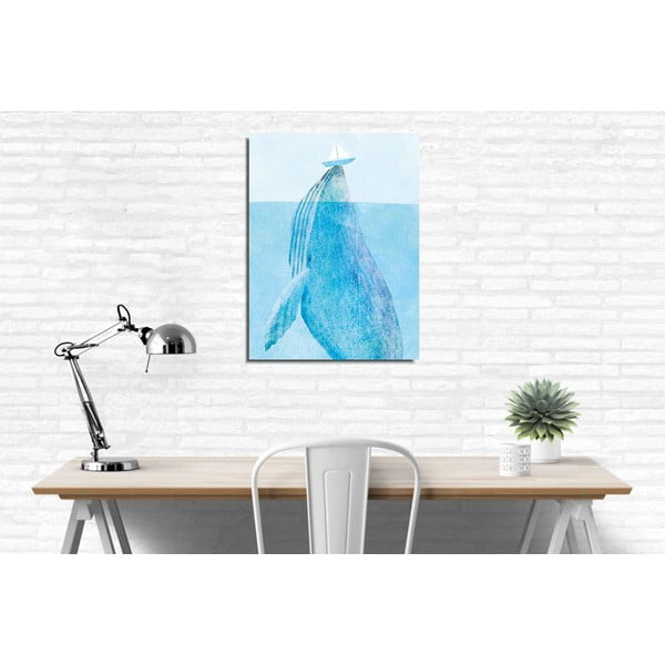 Nástěnný obraz na plátně Whale, 30 x 40 cm-image-1