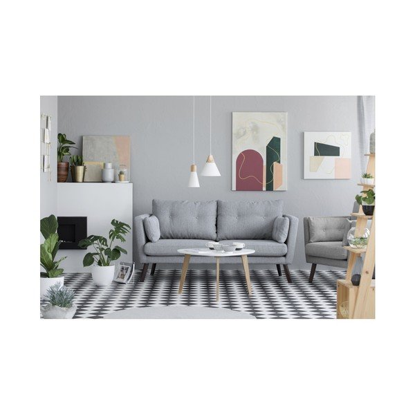Světle šedá 3místná pohovka Mazzini Sofas Elena-image-1