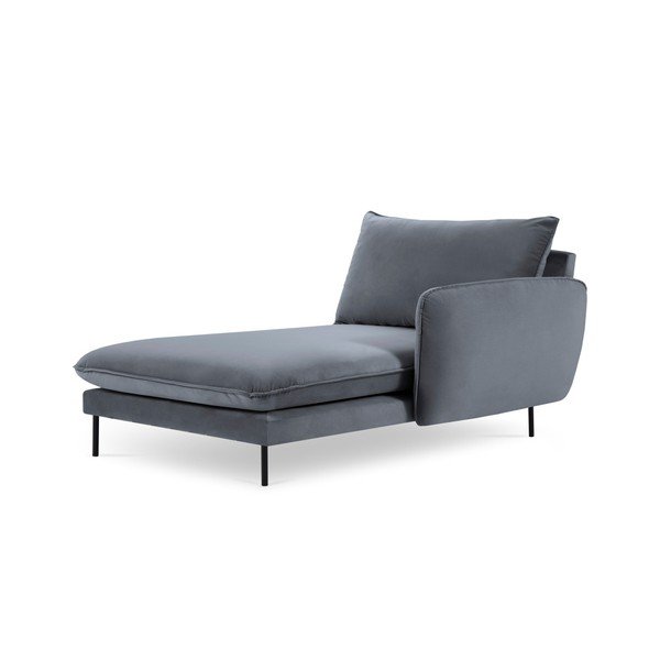 Šedá sametová lenoška Cosmopolitan Design Vienna, pravý roh-image-3