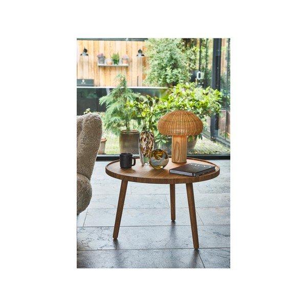 LED stolní lampa v přírodní barvě s ratanovým stínidlem (výška 32 cm) – Villa Collection-image-4