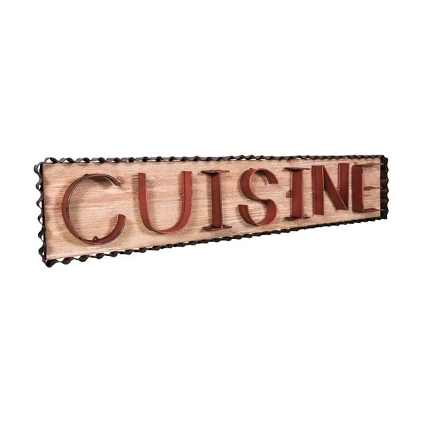 Nástěnná dekorace Antic Line Cuisine Red, 72 x 14 cm