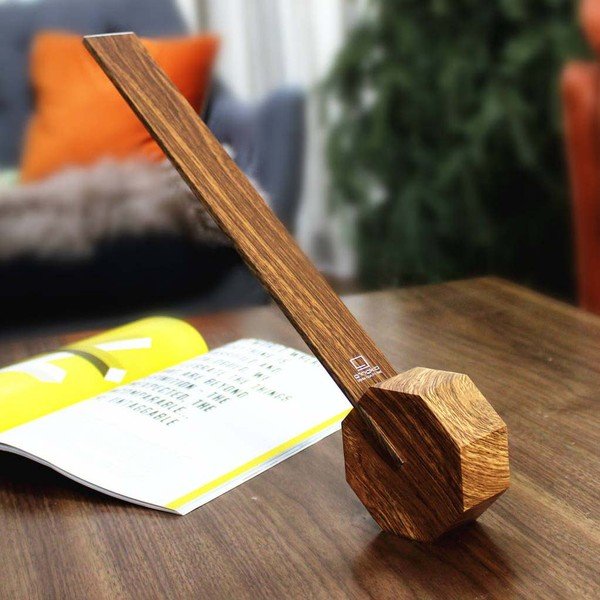 Světle hnědá LED stolní lampa (výška 38 cm) Octagon One – Gingko-image-3