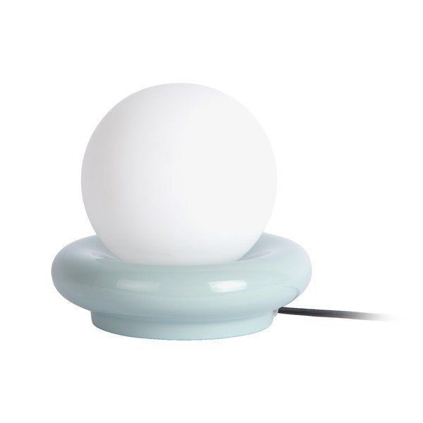 Světle modrá keramická stolní lampa (výška 19 cm) Catania Ring – Leitmotiv