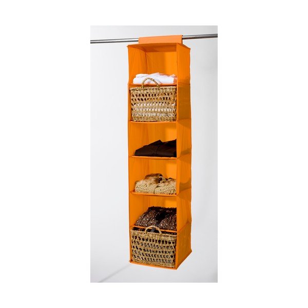 Textilní závěsný organizér Orange 6 Rack