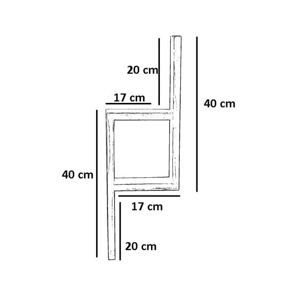 Patrová police z jedlového dřeva v přírodní barvě 17 cm Linn – Kalune Design-image-4
