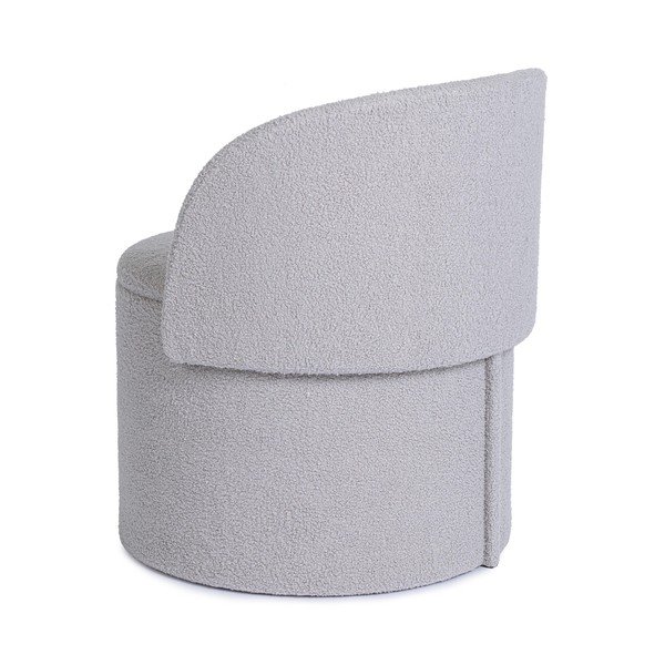 Světle šedý taburet z textilie bouclé Anthea – Yes Everyday-image-2