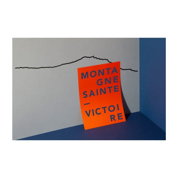 Černá nástěnná dekorace se siluetou města The Line Sainte Victoire