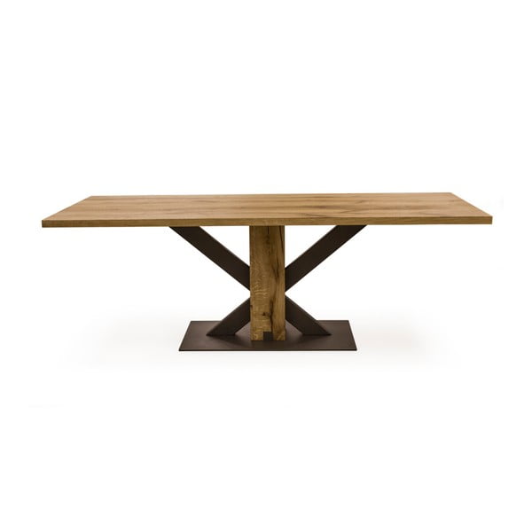Jídelní stůl z dubového dřeva a kovu VIDA Living Lindau, 1,8 m