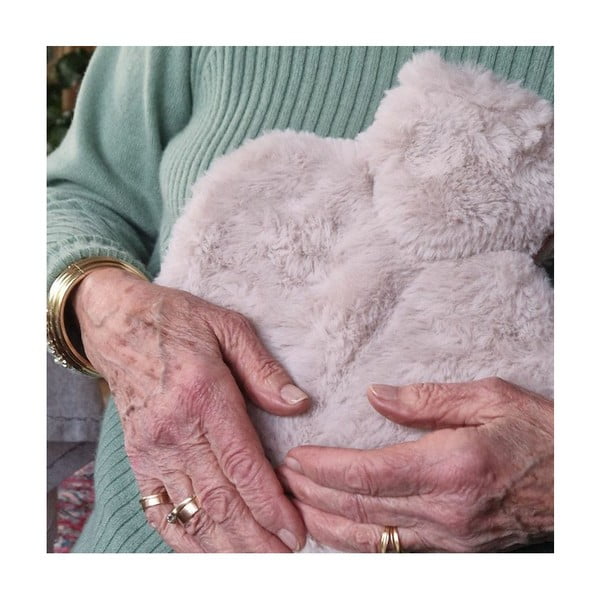 Světle šedý termofor z mikroplyše 1 l – Hugo Frosch-image-1