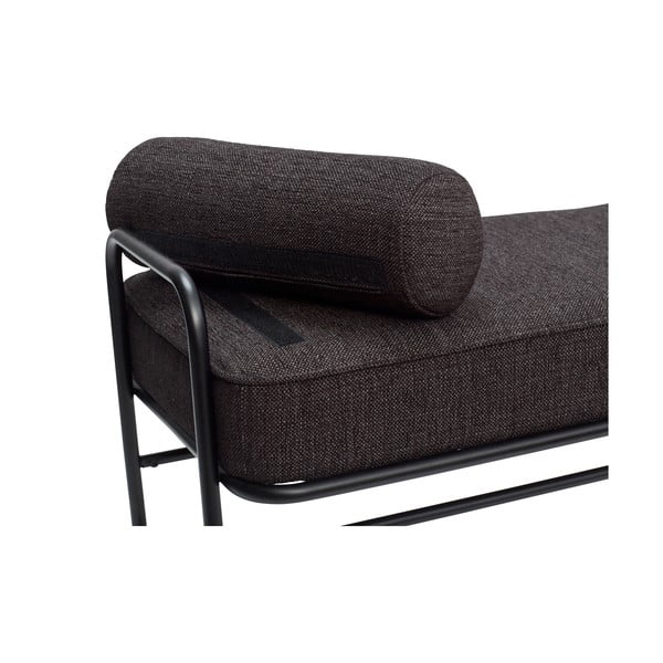 Hnědá lenoška s polštářem Hübsch Pipe-image-2