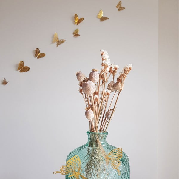 Sada 36 samolepicích nástěnných motýlů ve zlaté barvě Ambiance Butterflies Gold-image-4