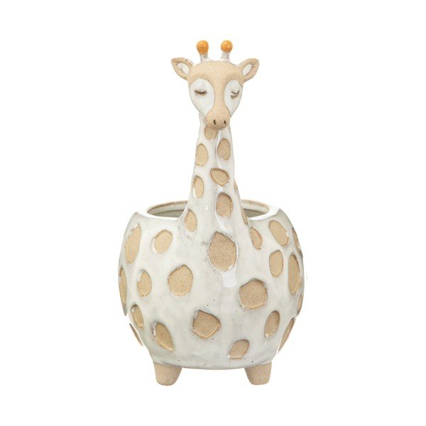 Bílo-béžový květináč Sass & Belle Gina Giraffe, ø 7,5 cm-image-2