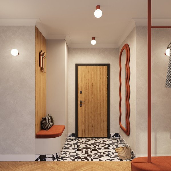 Oranžové stropní svítidlo se skleněným stínidlem ø 12 cm Orbital – Sollux-image-3