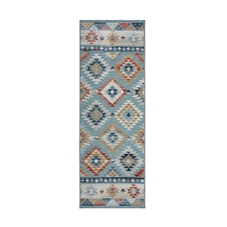 Modrý venkovní běhoun 80x230 cm Avery Blue – Flair Rugs