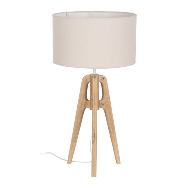 Krémová stolní lampa s textilním stínidlem (výška 67 cm) – Ixia
