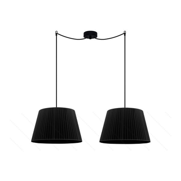 Černé závěsné svítidlo Bulb Attack Dos Plisado, ⌀ 36 cm