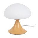 Okrově žlutá kovová stolní lampa se skleněným stínidlem (výška 21 cm) Hongo – Leitmotiv