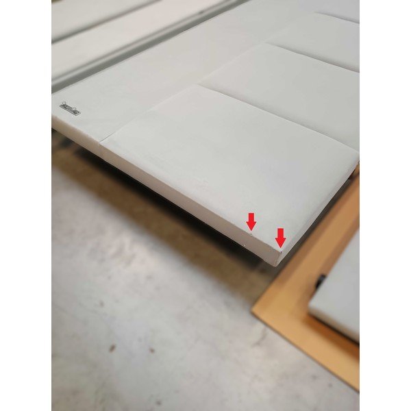 Světle šedá čalouněné dvoulůžková postel s úložným prostorem rošt součástí 180x200 cm Juniper - II.jakost – Mazzini Beds-image-4