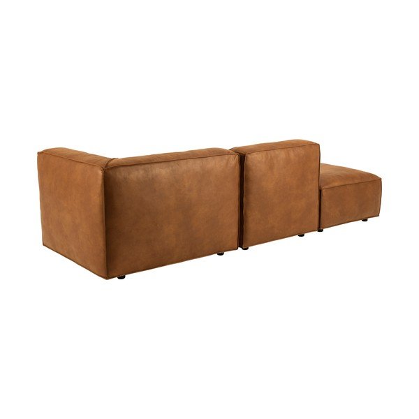 Koňakově hnědá lenoška z imitace kůže (pravý roh) Fairfield Kentucky – Bonami Selection-image-4