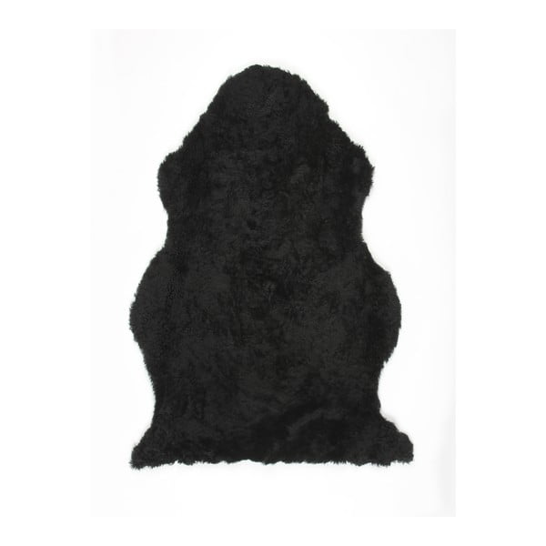 Černý vlněný koberec z ovčí kožešiny Auskin Moya, 90 x 60 cm