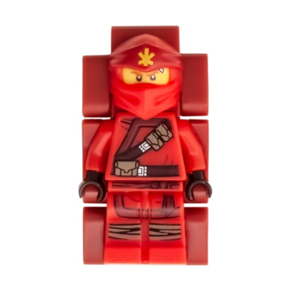 Červené náramkové hodinky se skládacím řemínkem a minifigurkou LEGO® NINJAGO Kai-image-3