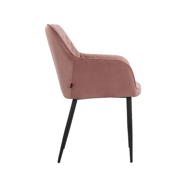 Světle růžová čalouněná jídelní křesla v sadě 2 ks Elvira – Støraa-image-3