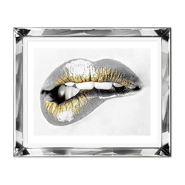 Nástěnný obraz JohnsonStyle The Golden Lips, 51 x 61 cm