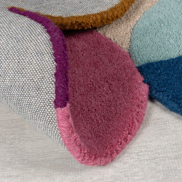 Béžový ručně tkaný vlněný koberec 200x290 cm Mia Textured Scallop – Flair Rugs-image-4