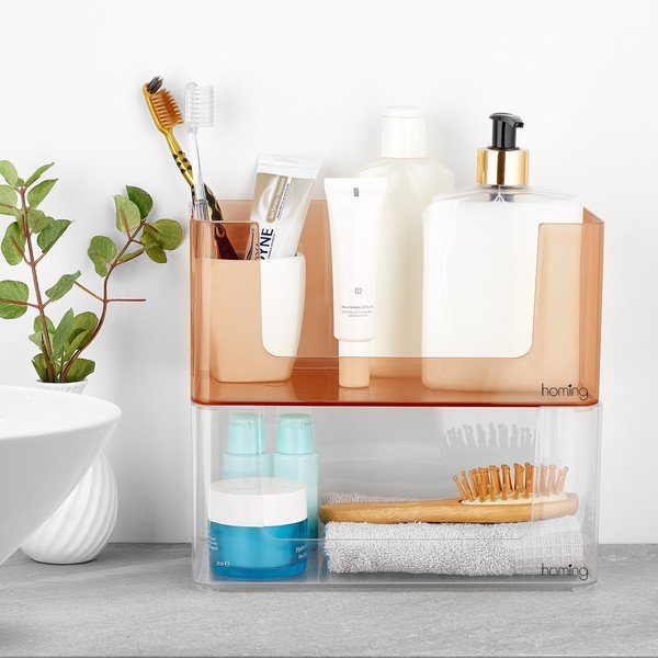 Plastové koupelnové organizéry na kosmetiku v sadě 2 ks – Mioli Decor-image-1