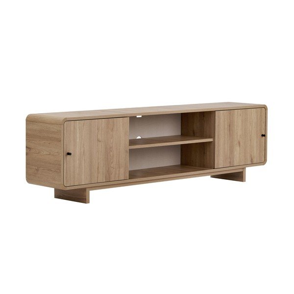 TV stolek v dekoru dubu ve světle přírodní barvě 180x52x34 cm Mirel – Nordure