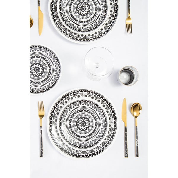 Ocelový příbor v černo-zlaté barvě 16 ks Avie – Premier Housewares-image-4