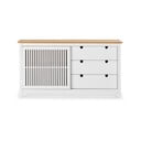 Bílá dřevěná komoda Marckeric Bruna