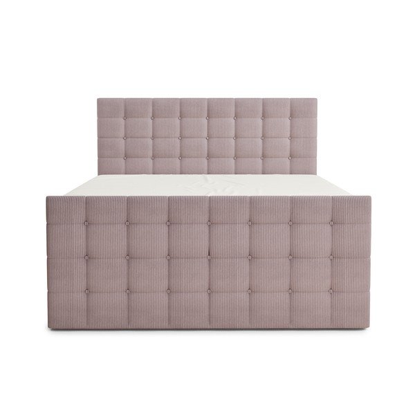 Fialová boxspring postel s úložným prostorem 200x200 cm Tasca – Maison de Rêve-image-2