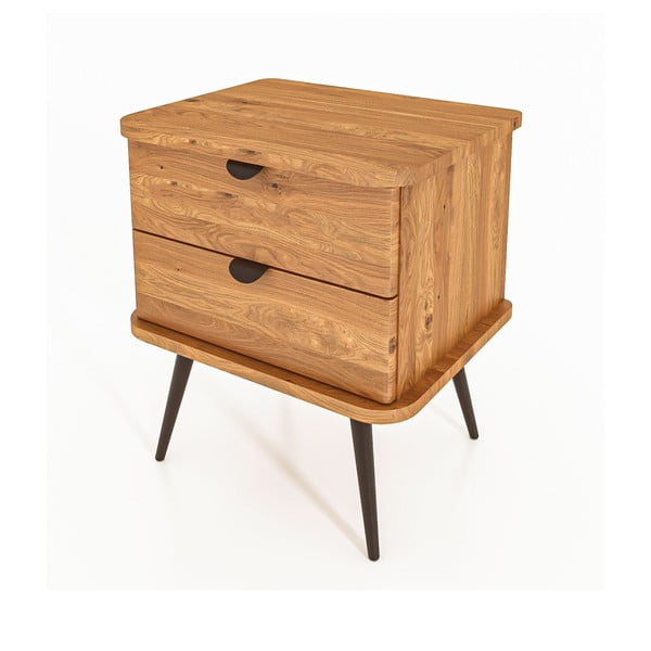 Noční stolek z dubového dřeva v přírodní barvě Kula – The Beds-image-3