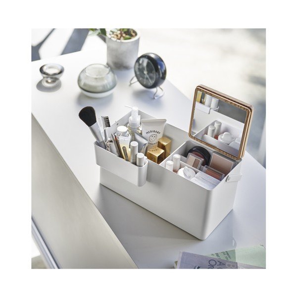 Bílý kovový koupelnový organizér na kosmetiku - YAMAZAKI-image-1