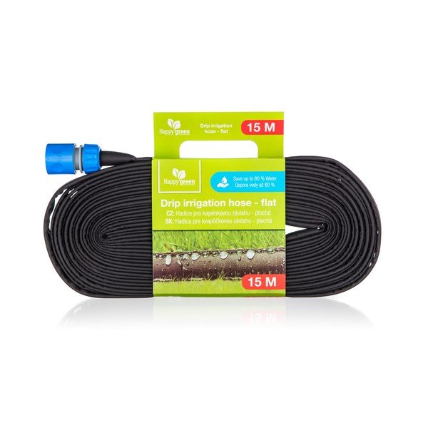 Průsaková plochá zavlažovací hadice 15 m – Happy Green-image-2