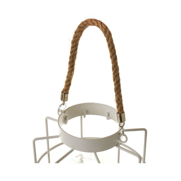 Bílá stolní lampa (výška 20,5 cm) – Casa Selección-image-3