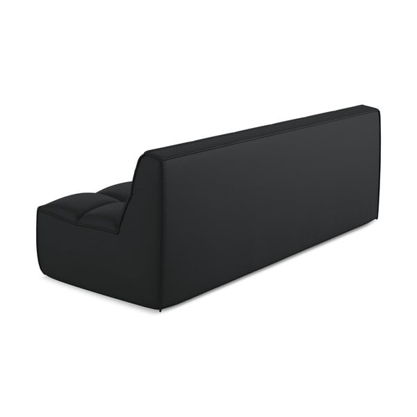 Černý modul pohovky z imitace kůže Kalai – Makamii-image-3