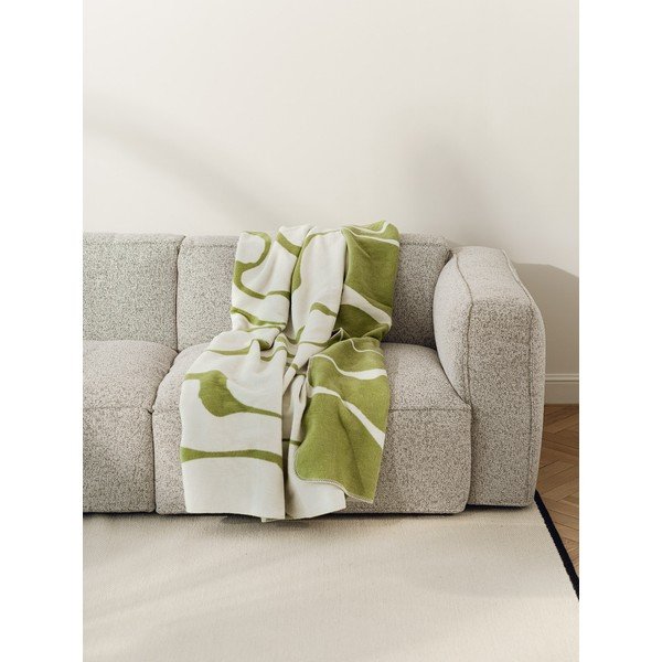 Zelená/krémová deka 150x200 cm Felu – noo.ma-image-1