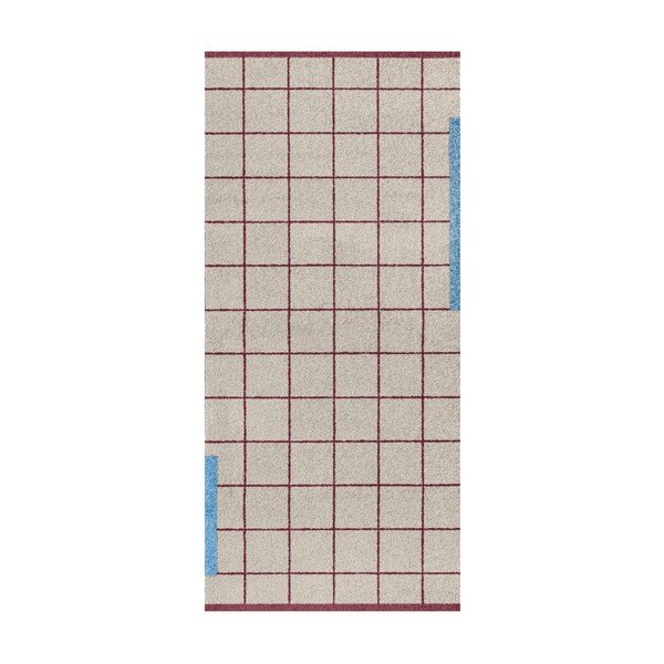 Vínový/šedý koberec 70x150 cm Network – Mette Ditmer Denmark
