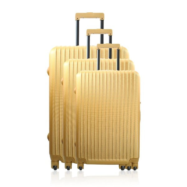 Set 3 cestovních kufrů Golden Stripes
