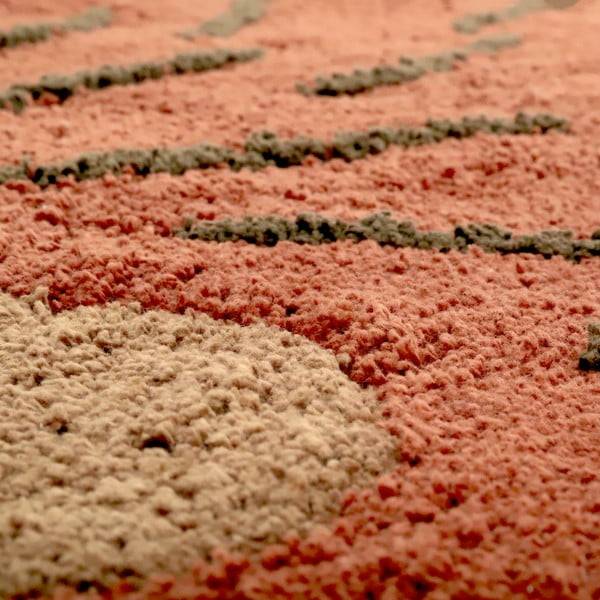 Pratelný ručně tkaný bavlněný dětský koberec v cihlové a béžové barvě 80x120 cm Ollen – Nattiot-image-3