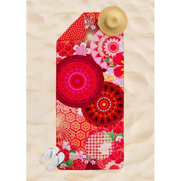 Červená rychleschnoucí plážová osuška 50x100 cm – HIP-image-1