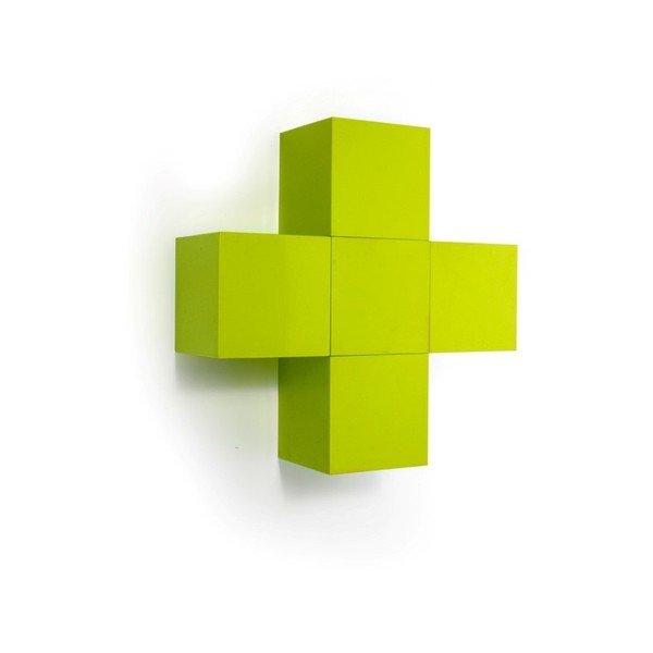Bílá nástěnná krabička (uzavřená) s průhledným víkem Qualy Pixel Cube-image-2