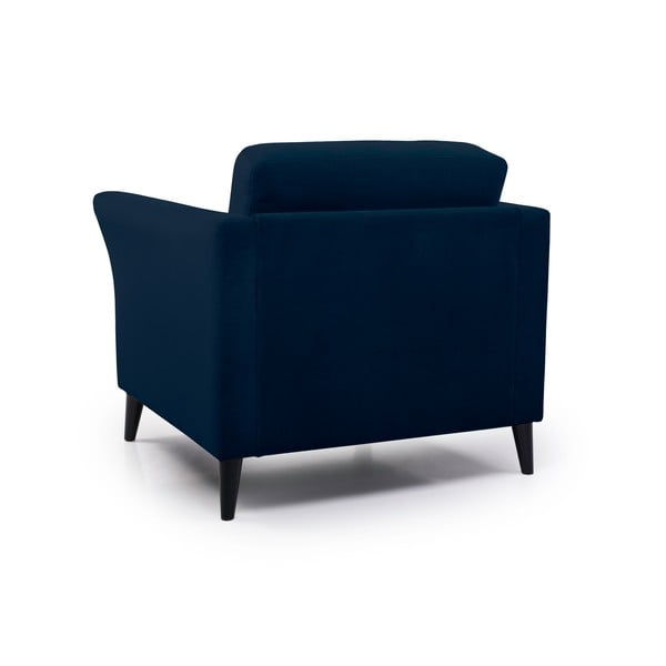 Tmavě modré sametové křeslo Eden – Scandic-image-3