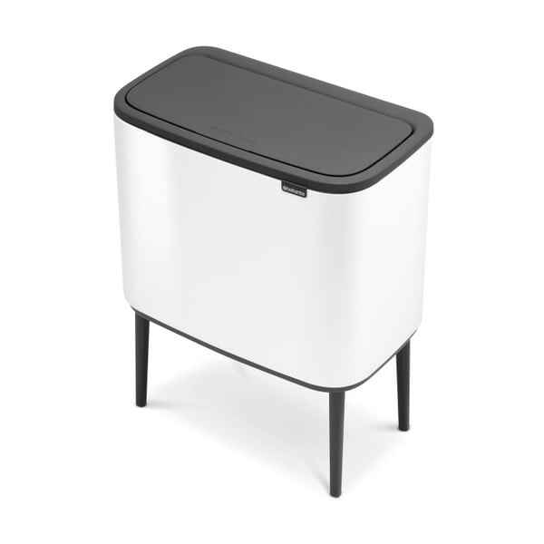 Bílý dotykový ocelový odpadkový koš na tříděný odpad 11+23 l Bo Touch Bin – Brabantia-image-4