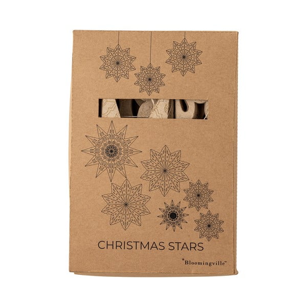 Papírové závěsné vánoční dekorace v sadě 6 ks Star – Bloomingville-image-2