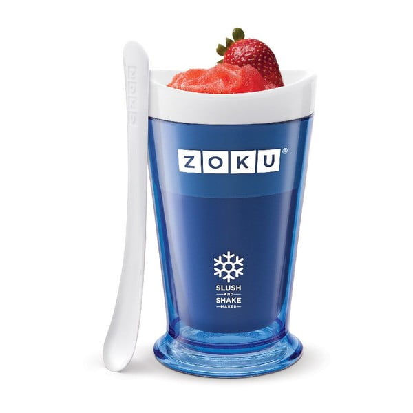 Modrý výrobník ledové tříště ZOKU Slush&Shake