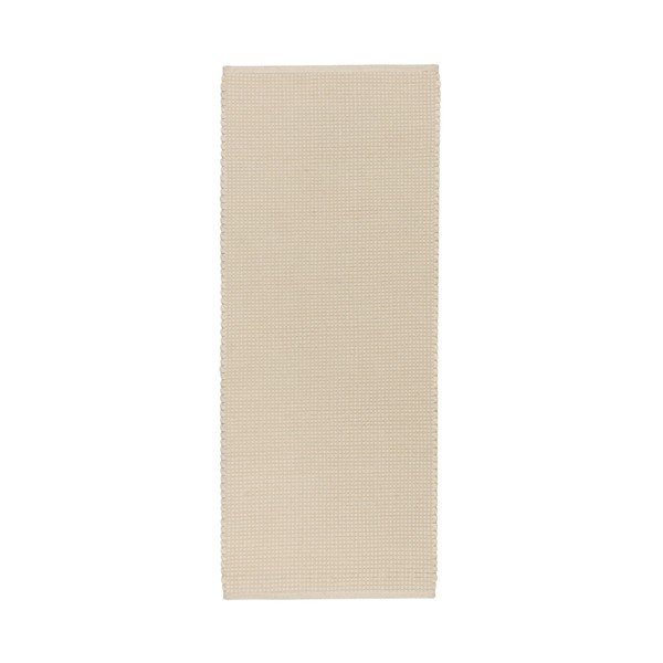 Béžový ručně tkaný vlněný běhoun 80x170 cm Talo – noo.ma